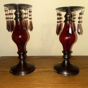 Red Candle Holders